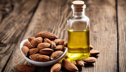 Poster -  Nutty Delight - A Bowl of Almonds with a Drizzle of Olive Oil