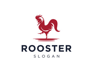 The logo design is about Rooster and was created using the Corel Draw 2018 application with a white background.