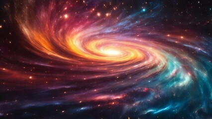 Wall Mural - Galaxy in space. Generative AI Video. ProRes HQ 59.94 FPS available in 4K 16:9.