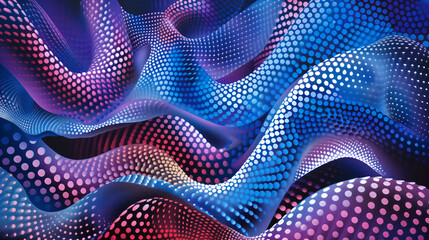 Wall Mural - Vibrant Digital Waves: Colorful Abstract Background