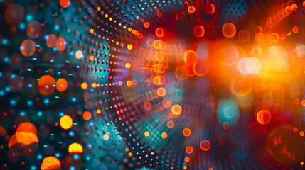 Wall Mural - A vibrant abstract gradient background with bokeh lights