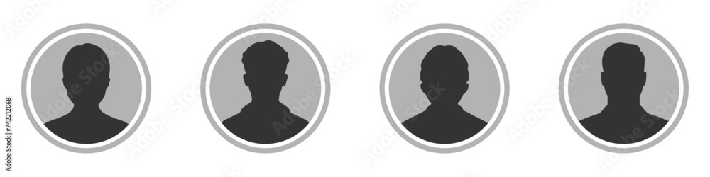 Flat default anonymous user portrait vector illustration vector designs ...