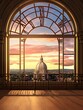 Time Horizon Tower: 360 Clock Views Panoramic Landscape Print