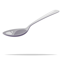 Wall Mural - metal spoon or tablespoon vector isolated illustration