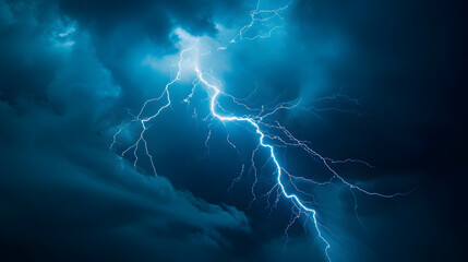 wallpaper of snapshot of lightning flash in dark cloudy sky.