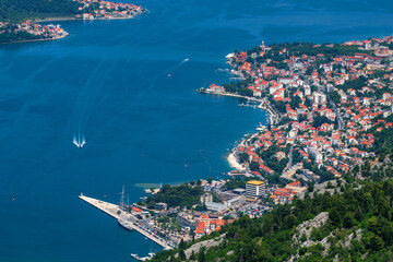 Wall Mural - View from the top of the Montenegrin city of Kotor and the famous Kotor Bay