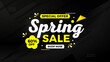 Spring Sale Promotion Banner template. spring offer sale label and discounts background. spring Promotion marketing poster design for web and Social.