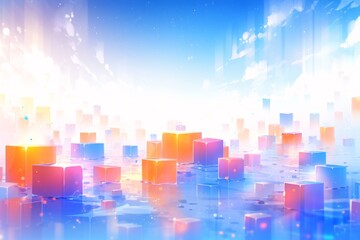 Wall Mural - abstract gradient wavy curve background, abstract graphic poster ppt background