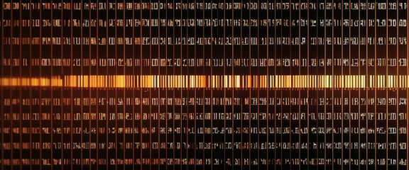 Wall Mural - An abstract digital background with binary code and AI algorithms running in the background