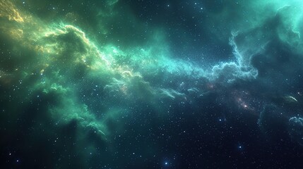 Wall Mural - Space background with nebula and stars