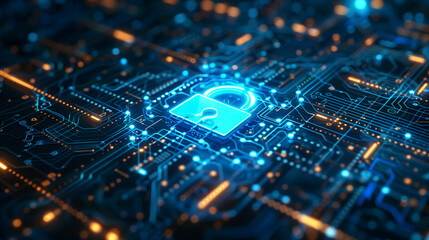 Cybersecurity lock circuit concept