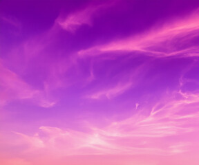 Wall Mural - pink sky and clouds background