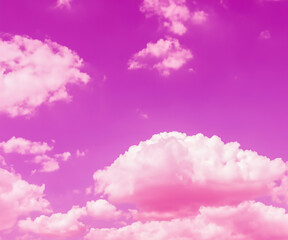 Wall Mural - pink sky and clouds background