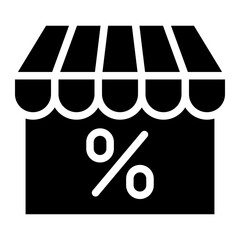 Sticker - store with discount label icon