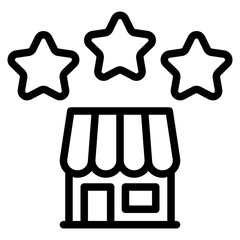 Wall Mural - store rating star icon