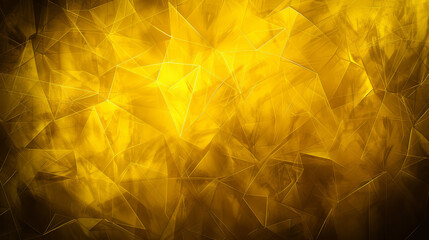 Poster - Golden geometric shapes with electric lightning textures.