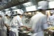 Busy Kitchen Action in a Professional Restaurant