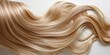 A woman's long blonde hair is blowing in the wind. Generative AI.