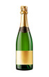 champagne bottle isolated on transparent or white background