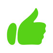 Green like gesture. Approve, correct actions, incorrect, fail, advice, tips, right, advise, hand, avoid mistakes, lifehack, dont, do, dos, pros. Vector illustration