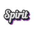 3d spirit text poster art