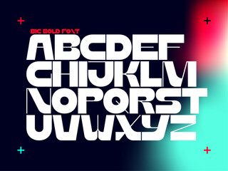 Wall Mural - creative vector font set with bold shape