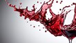 red wine splash isolated on white