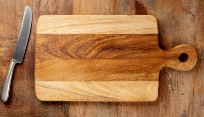 Rectangular wooden cutting board