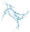 Leinwandbild Motiv Blue water splash isolated