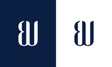 monogram B W logo template