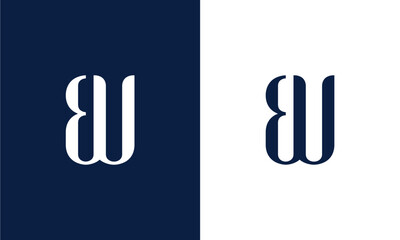 monogram B W logo template