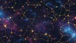 Neon astrological constellations illuminating the zodiac