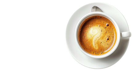 Wall Mural - cup of coffee isolated on transparent and white background.PNG image