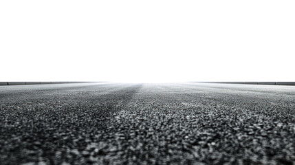 Empty asphalt road isolated on transparent and white background.PNG image