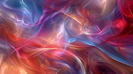 Poster - abstract red and blue wave background generated by ai