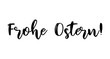 Handgeschriebene Phrase Frohe Ostern als Logo. Lettering für Poster, Postkarte, Einladung