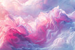 Airy clouds of baby pink and sky blue shaping abstract serenity. 