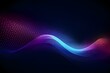Digital abstract color wave gradient blue background AI generate