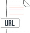 URL  file format icon dashed outline