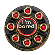 Im bored written on Fidget Spinner, PNG image, no background