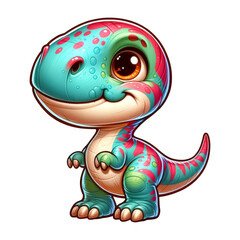 Wall Mural - Cute Dinosaur Cartoon Clipart