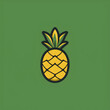 A logo illustration of a pineapple on green background.