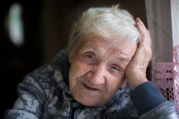 Wall Mural - Portrait of an elderly woman, close-up.