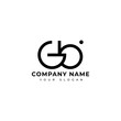 Modern Letter gb logo vector design template