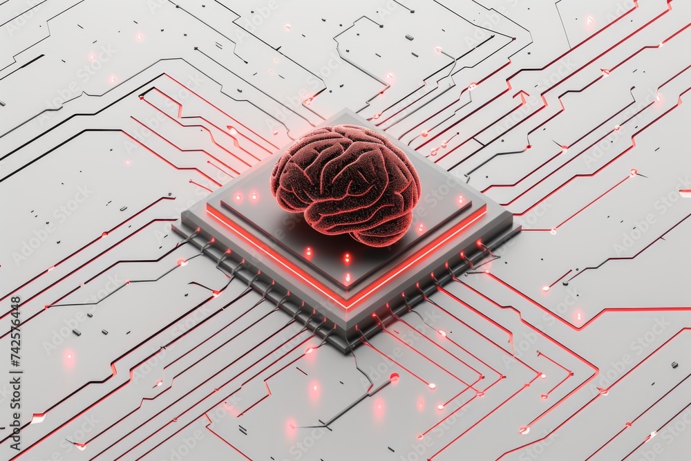AI Brain Chip transporters. Artificial Intelligence gan human original ...