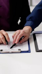 Wall Mural - Lawyer People Review Document Before Signing