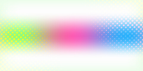 Wall Mural - Abstract gradient color background, holographic color design with halftone decoration for banner and background