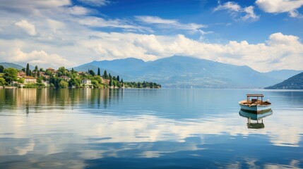 Wall Mural - water lake maggiore