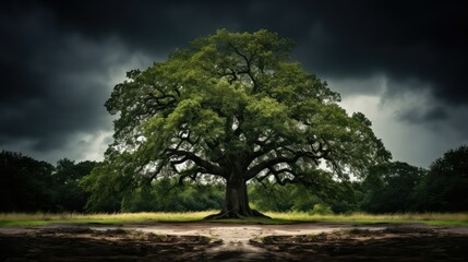 Wall Mural - brown dark oak