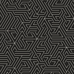 Wall Mural - vector seamless pattern. repeating geometric elements. stylish monochrome background design.